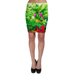 Bleeding Heart Flowers In Spring Bodycon Skirt by FunnyCow