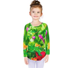 Bleeding Heart Flowers In Spring Kids  Long Sleeve Tee