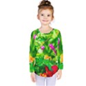 Bleeding Heart Flowers In Spring Kids  Long Sleeve Tee View1