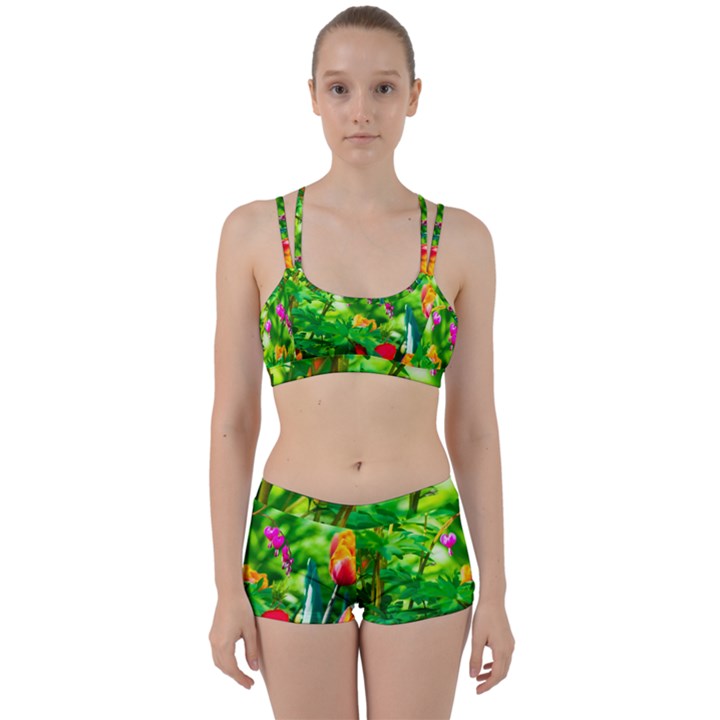 Bleeding Heart Flowers In Spring Women s Sports Set