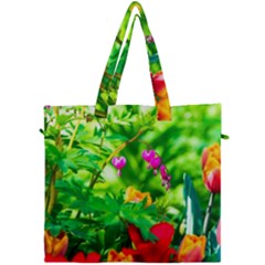 Bleeding Heart Flowers In Spring Canvas Travel Bag by FunnyCow