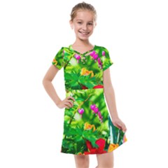 Bleeding Heart Flowers In Spring Kids  Cross Web Dress by FunnyCow