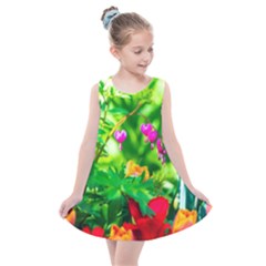 Bleeding Heart Flowers In Spring Kids  Summer Dress by FunnyCow