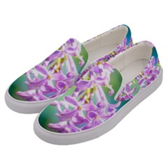 Beautiful Pink Lilac Flowers Men s Canvas Slip Ons by FunnyCow