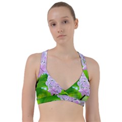 Elegant Pink Lilacs In Spring Sweetheart Sports Bra by FunnyCow