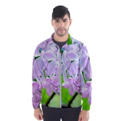 Elegant Pink Lilacs In Spring Windbreaker (men) by FunnyCow