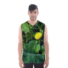 Yellow Dandelion Flowers In Spring Men s Basketball Tank Top by FunnyCow