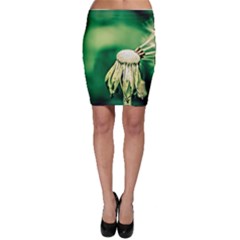 Dandelion Flower Green Chief Bodycon Skirt by FunnyCow