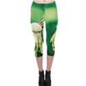 Dandelion Flower Green Chief Capri Leggings  View1