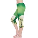 Dandelion Flower Green Chief Capri Leggings  View3