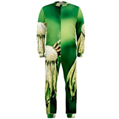 Dandelion Flower Green Chief Onepiece Jumpsuit (men)  by FunnyCow