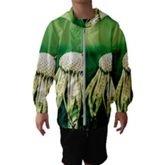 Dandelion Flower Green Chief Hooded Windbreaker (kids) by FunnyCow