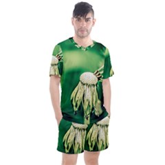 Dandelion Flower Green Chief Men s Mesh Tee And Shorts Set