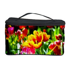 Colorful Tulips On A Sunny Day Cosmetic Storage Case by FunnyCow