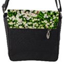 Green Field Of White Daisy Flowers Flap Messenger Bag (S) View1