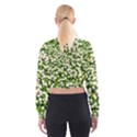 Green Field Of White Daisy Flowers Cropped Sweatshirt View2