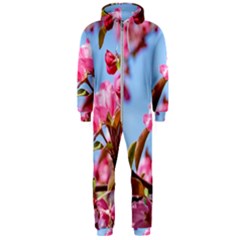 Crab Apple Blossoms Hooded Jumpsuit (men)  by FunnyCow