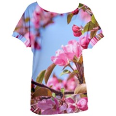 Crab Apple Blossoms Women s Oversized Tee by FunnyCow