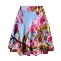 Crab Apple Blossoms High Waist Skirt by FunnyCow