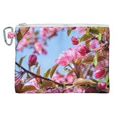 Crab Apple Blossoms Canvas Cosmetic Bag (xl) by FunnyCow