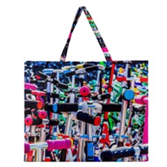 Time To Choose A Scooter Zipper Large Tote Bag by FunnyCow