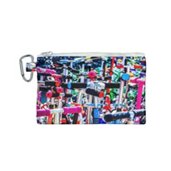 Time To Choose A Scooter Canvas Cosmetic Bag (small) by FunnyCow