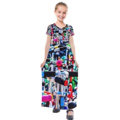 Time To Choose A Scooter Kids  Short Sleeve Maxi Dress by FunnyCow