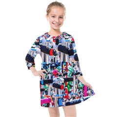 Time To Choose A Scooter Kids  Quarter Sleeve Shirt Dress by FunnyCow