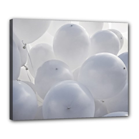 White Toy Balloons Canvas 20  X 16  by FunnyCow