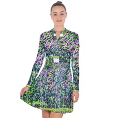 Lilacs Of The First Water Long Sleeve Panel Dress