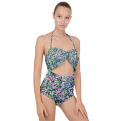 Lilacs Of The First Water Scallop Top Cut Out Swimsuit by FunnyCow