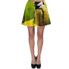 Tomtit Bird Dressed To The Season Skater Skirt by FunnyCow