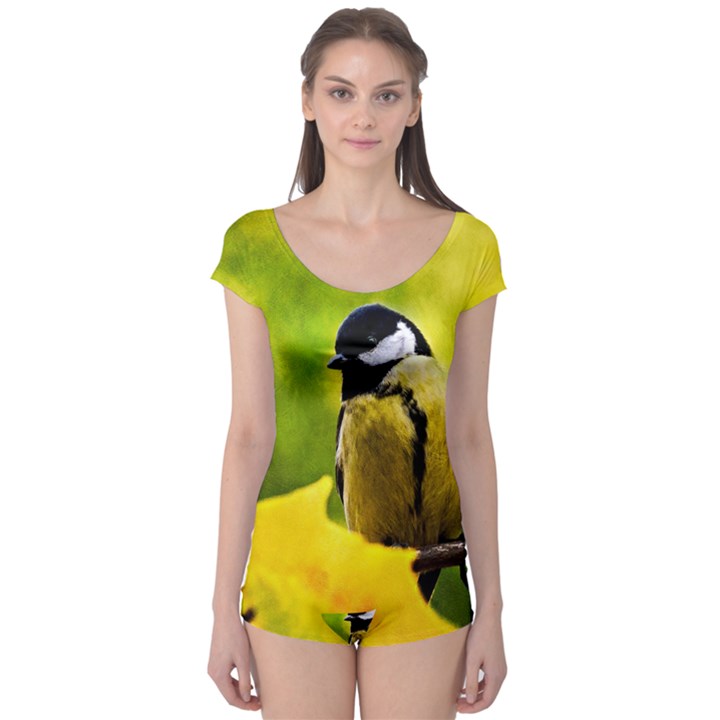 Tomtit Bird Dressed To The Season Boyleg Leotard 