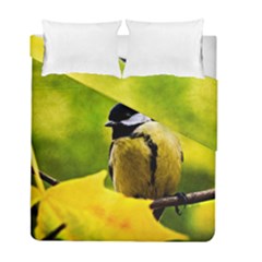 Tomtit Bird Dressed To The Season Duvet Cover Double Side (full/ Double Size) by FunnyCow