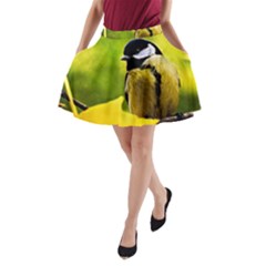 Tomtit Bird Dressed To The Season A-line Pocket Skirt by FunnyCow