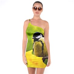 Tomtit Bird Dressed To The Season One Soulder Bodycon Dress by FunnyCow