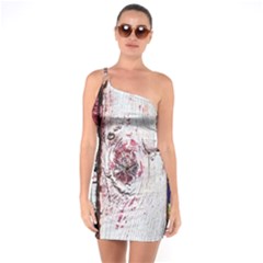 Abstract Art Of Grunge Wood One Soulder Bodycon Dress by FunnyCow