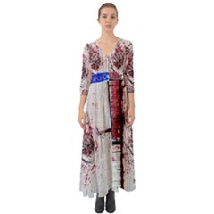 Abstract Art Of Grunge Wood Button Up Boho Maxi Dress by FunnyCow