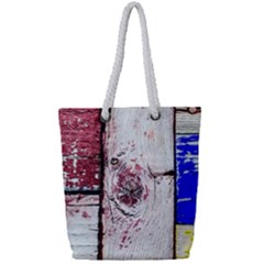 Abstract Art Of Grunge Wood Full Print Rope Handle Tote (small) by FunnyCow