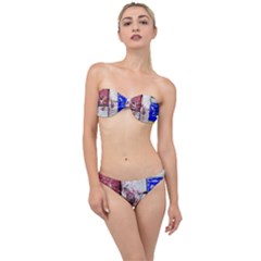 Abstract Art Of Grunge Wood Classic Bandeau Bikini Set