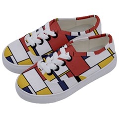 Neoplasticism Style Art Kids  Classic Low Top Sneakers by FunnyCow