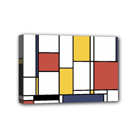 De Stijl Abstract Art Mini Canvas 6  X 4 