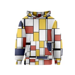 De Stijl Abstract Art Kids  Pullover Hoodie by FunnyCow