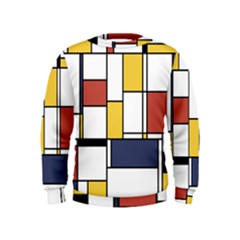 De Stijl Abstract Art Kids  Sweatshirt by FunnyCow