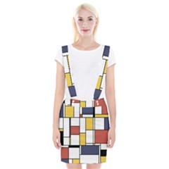 De Stijl Abstract Art Braces Suspender Skirt by FunnyCow