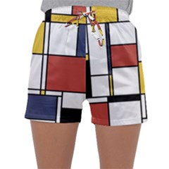 De Stijl Abstract Art Sleepwear Shorts by FunnyCow