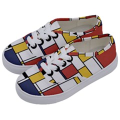 De Stijl Abstract Art Kids  Classic Low Top Sneakers by FunnyCow