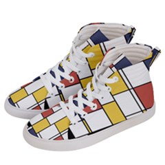 De Stijl Abstract Art Women s Hi-top Skate Sneakers by FunnyCow