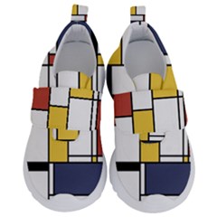 De Stijl Abstract Art Velcro Strap Shoes