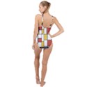 De Stijl Abstract Art High Neck One Piece Swimsuit View2